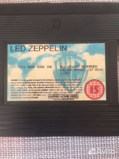Видео кассета в футляре LED zeppelin оригинал