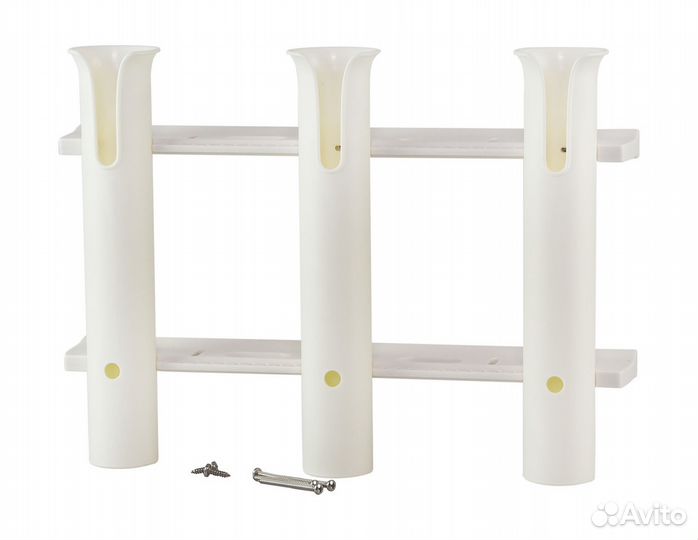 Подставка под удочку 3 стакана, белая запчасти