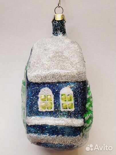 Авторская роспись елочной игрушки Домик