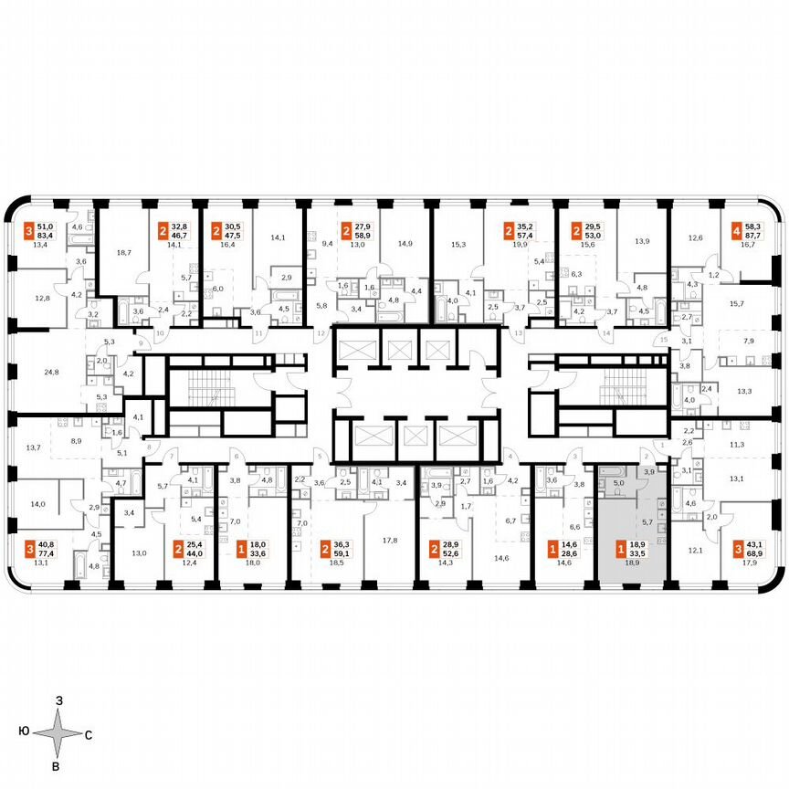 Квартира-студия, 33,5 м², 32/32 эт.