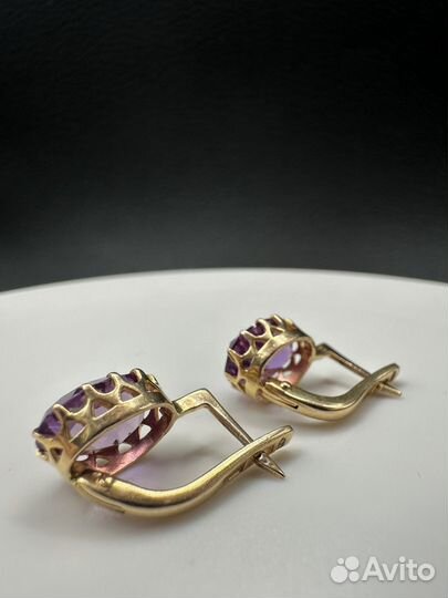 Золотые серьги СССР 583 пробы
