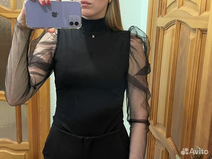 Блузка с фонарями сетка