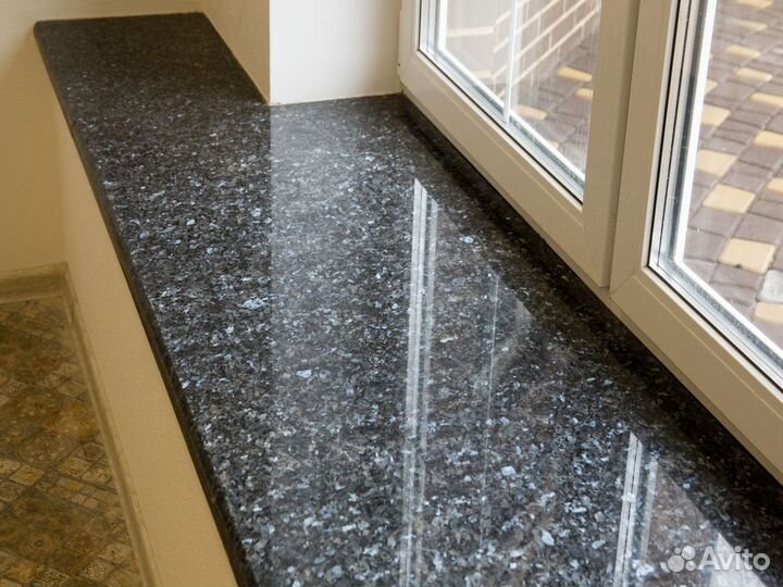 Подоконник из камня, замер + установка