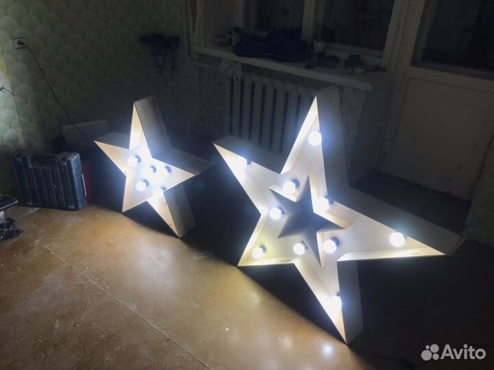 Обьемные цифры-буквы-фигуры с лампами