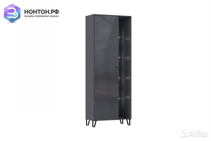 Шкаф Оливия графит / графт глянец