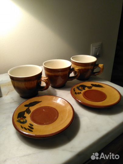 Керамика, десертный сервиз, винтаж