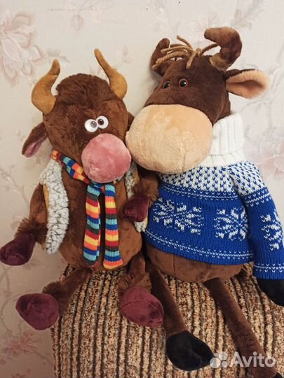 Мягкие игрушки Корова и Бык budi basa, для пары