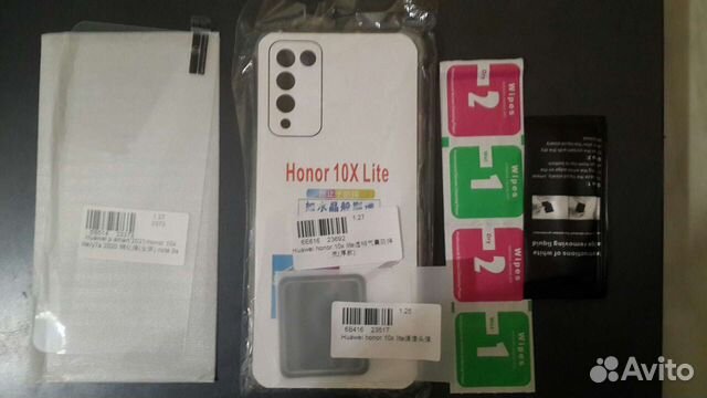 Чехол и защитное стекло на Honor 10X Lite