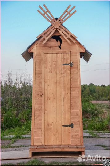 Дачный туалет деревянный SOX558