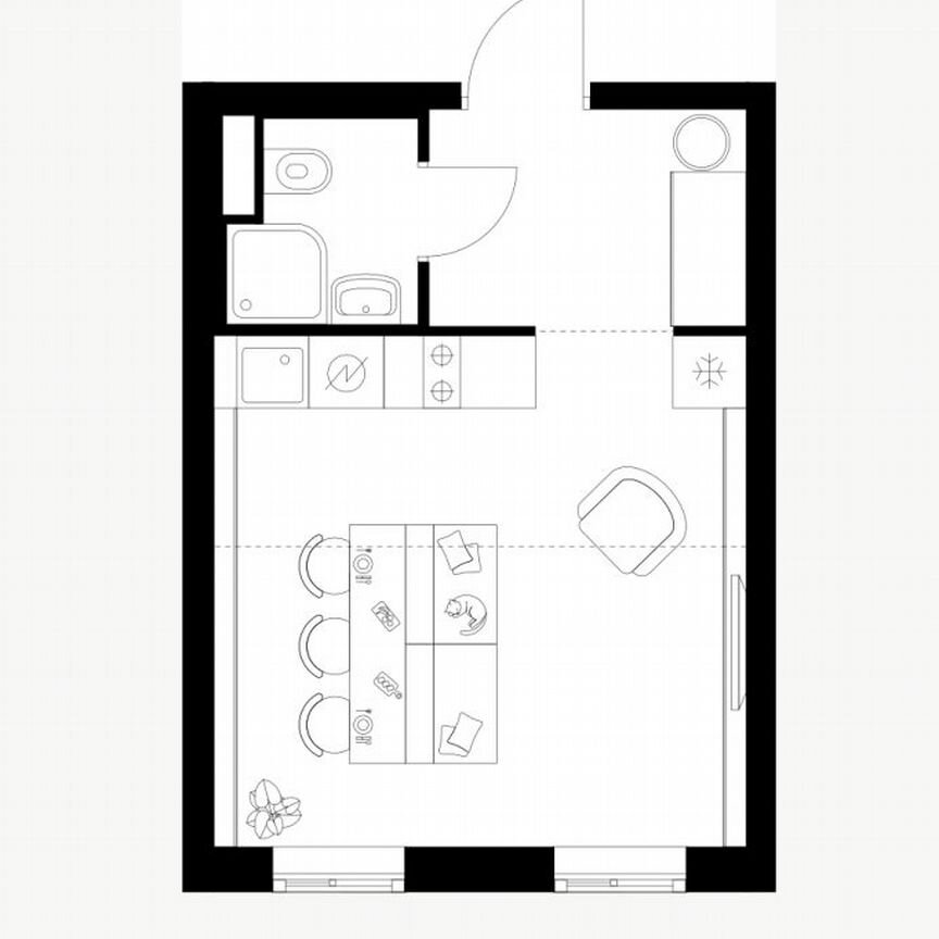 Квартира-студия, 24,1 м², 26/26 эт.