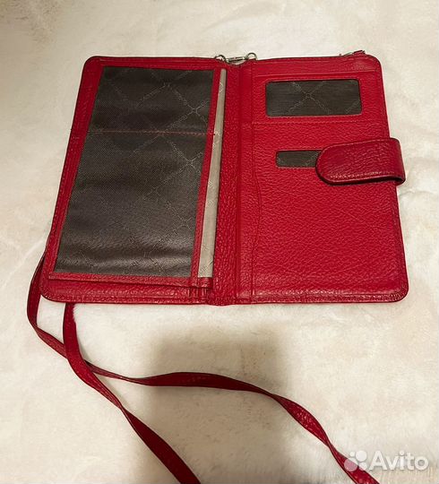 Кошелёк, сумка красная Б/у