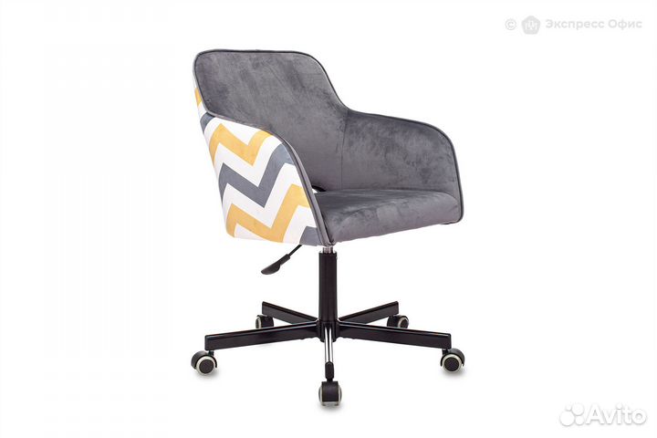 Кресло офисное Бюрократ CH-380M/ZIG/GR-yell