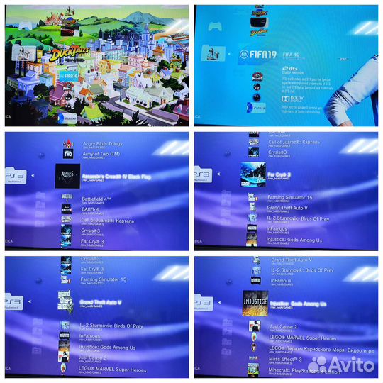 PS3 Super slim 500GB Редкая Blue/Прошитая /40+ Игр