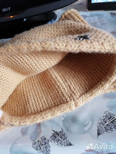 Шапка и шарф-снуд женские зима