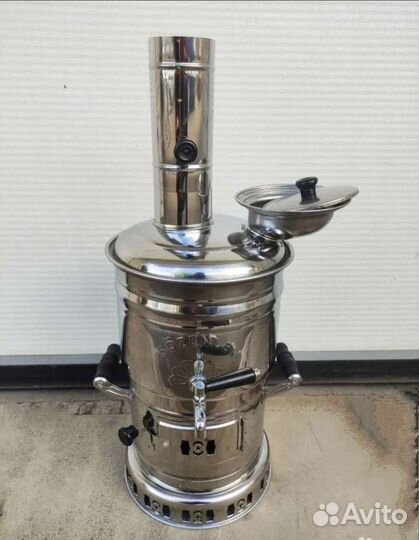 Самовар нa шишках и углях турецкий