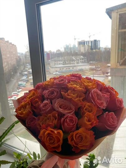 Цветы розы букет