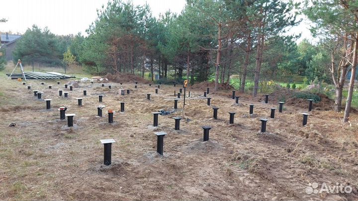 76 винтовая свая с оголовком. Монтаж. Доставка