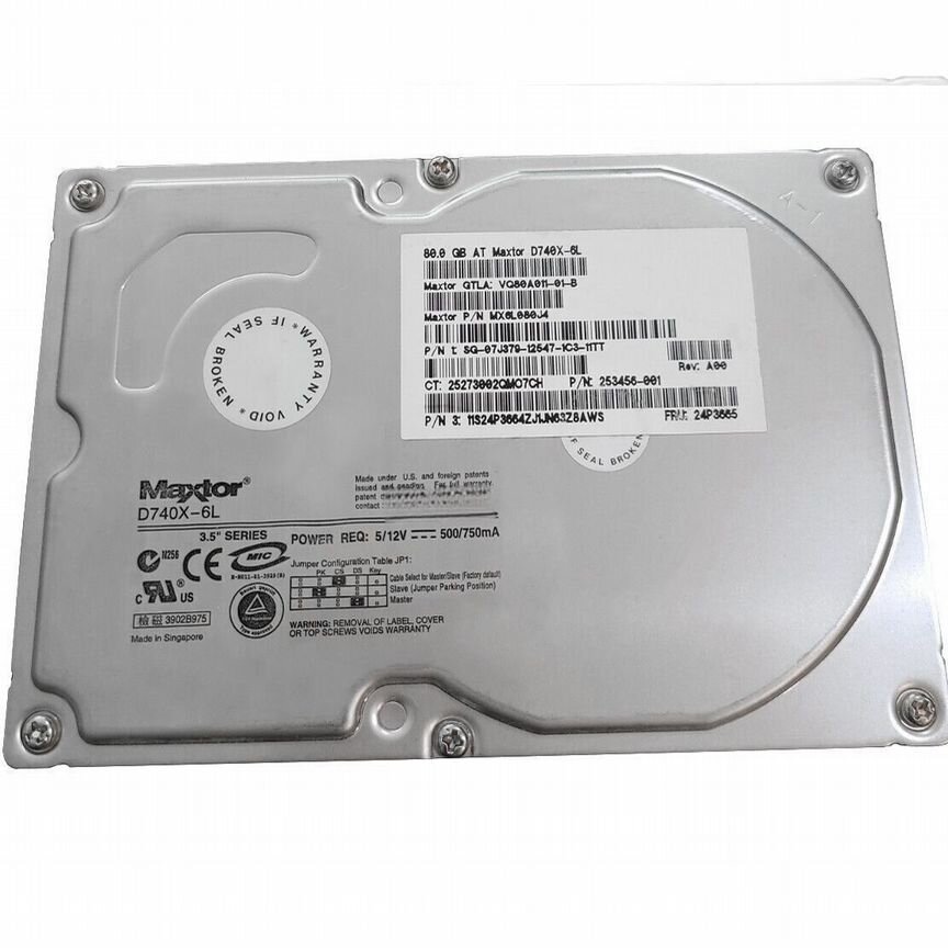 [D740X] Жесткий Диск Maxtor 80gb 6l080j4 Ide 3.5" D740x