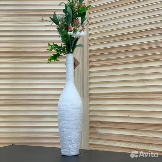 Ваза для цветов, бутыль керамика