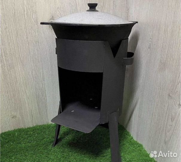 Казaн чyгунный 10л с печкой