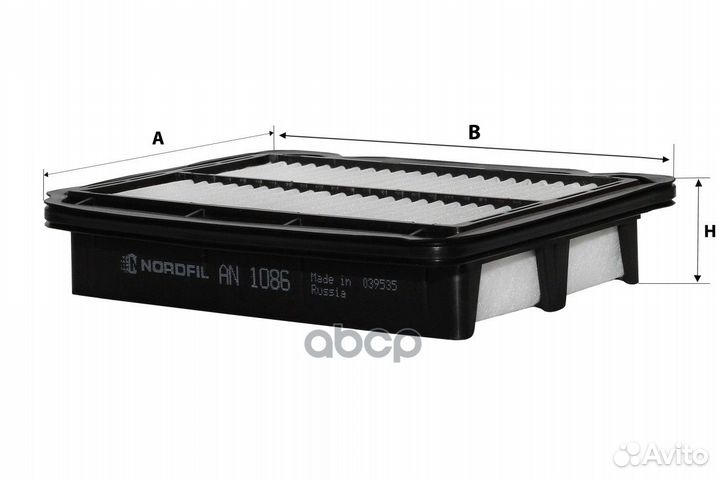 Фильтр воздушный Chevrolet Aveo AN1086 nordfil