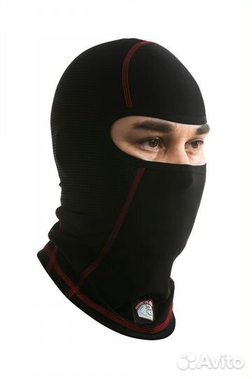 Подшлемник Hyperlook Space чёрный с красной строчк