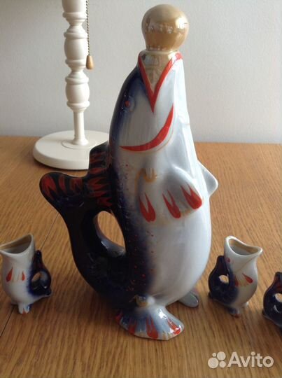 Ликерный набор СССР Карпы керамика