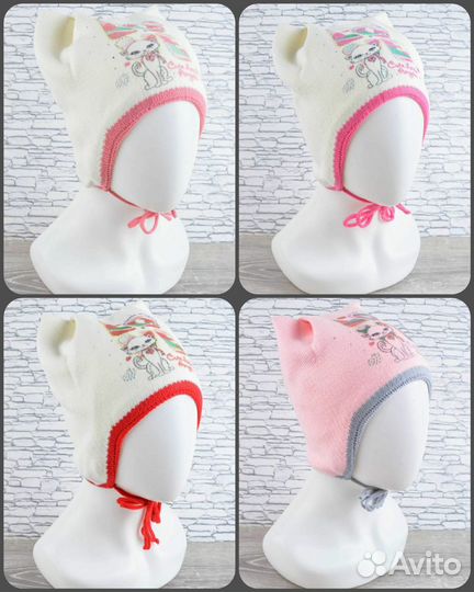 Новые шапки, осень/весна, полушерстяные, 54р