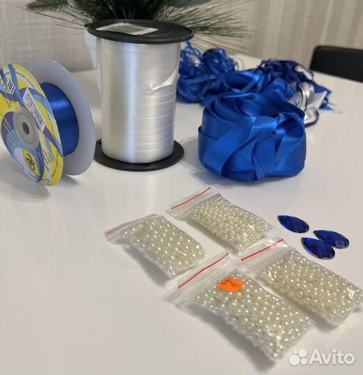 Лента, бусины, стразы для рукоделия