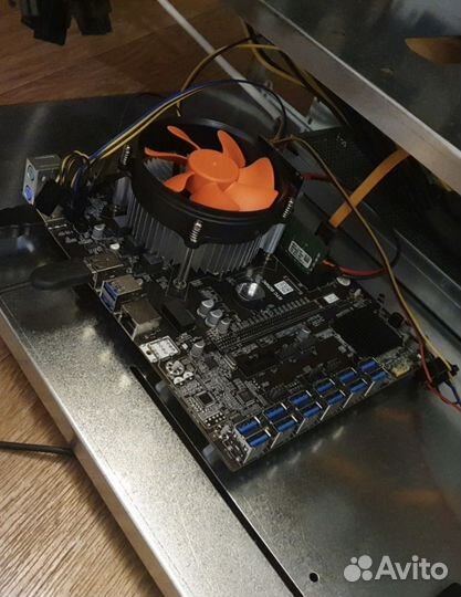 Материнская плата BTC B250, g4400, 8 Гб озу