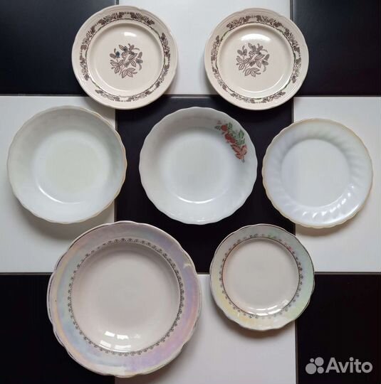 Тарелки блюдца СССР фарфор фаянс советский