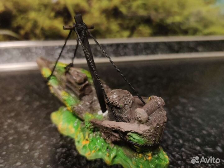 Декорации для аквариума корабль