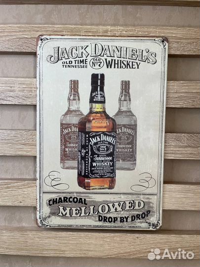Декор на стену табличка металлическая Jack Daniels