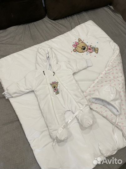 Комплект на выписку для девочки зима