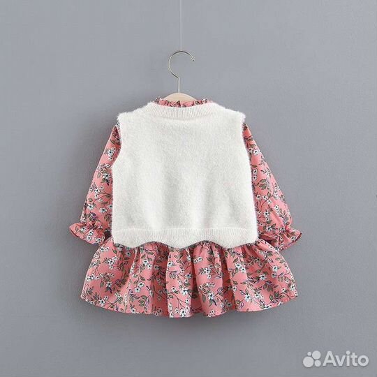 Платье для девочки с кофтой 80-110см
