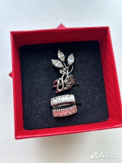 Кольцо серьги серебро