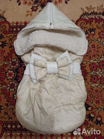 Конверт зимний (овчина) на выписку/в коляску 56-74