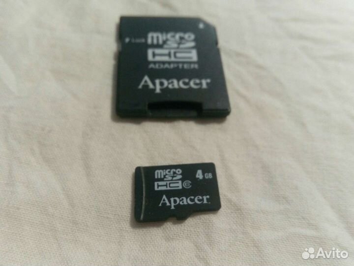 Карта памяти Micro SD 4gb с переходником