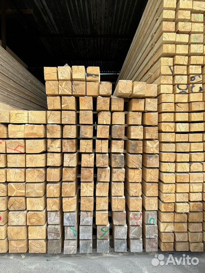 Обрезной брус ест. влажности 100х200х6000