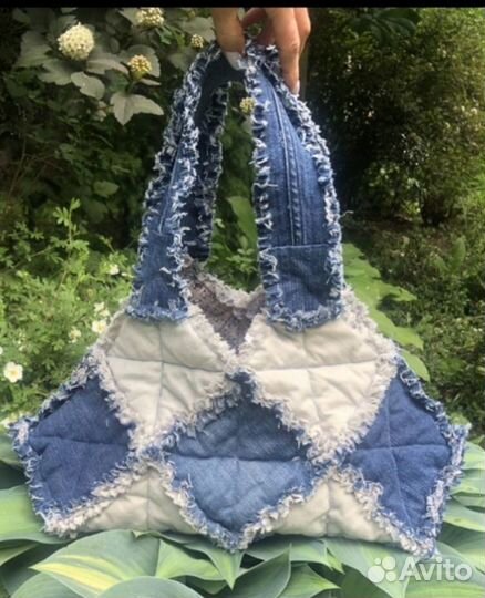 Cумки Хэнд мейд пэчворк вязаные джинсовые новые