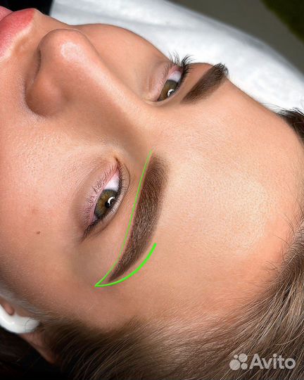 Напыление бровей перманентный макияж