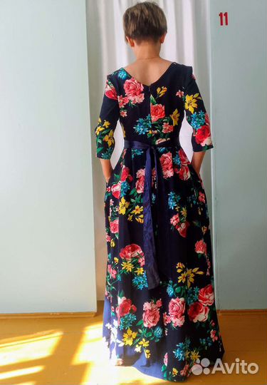 Вечернее яркое платье 46-48 р В пол SuSu