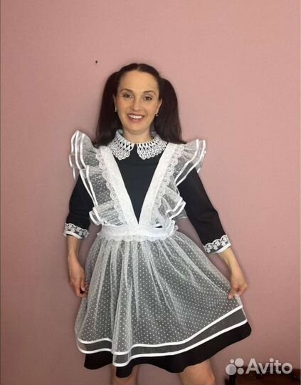 Белый школьный фартук