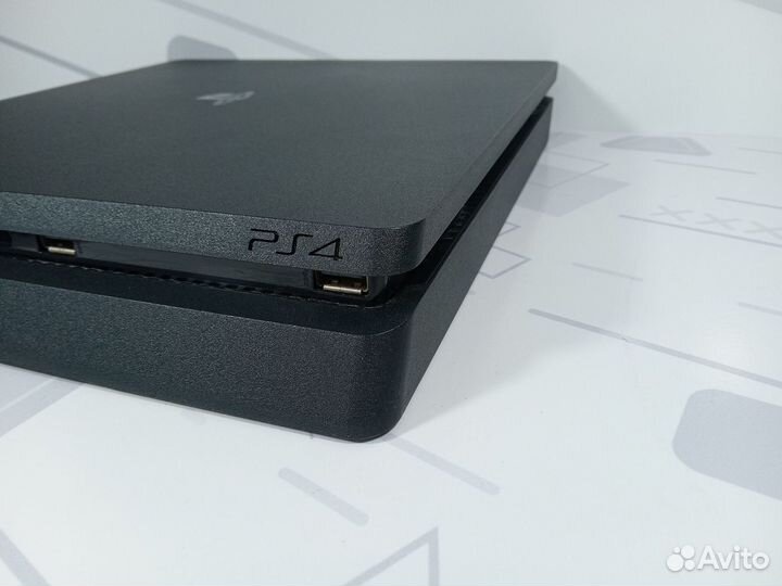 PS4 Slim 500 gb, 1 геймпад, 3 мес. гарантия
