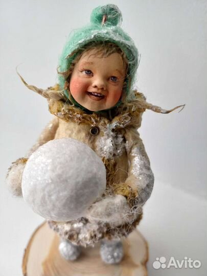 Ватные елочные игрушки