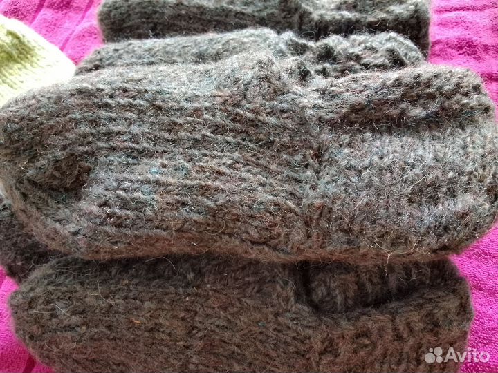 Следки вязаные с пухом