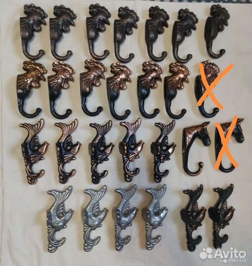 Вешалка крючок СССР рыбка петух лошадь