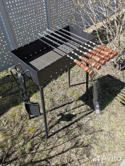 Мангал разборный 3 мм толстые стенки высокие ножки