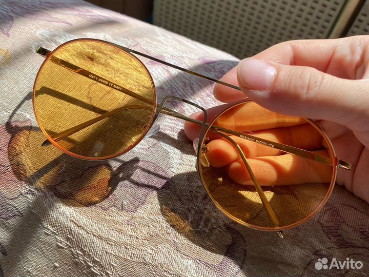 Очки солнцезащитные имиджевые жёлтые