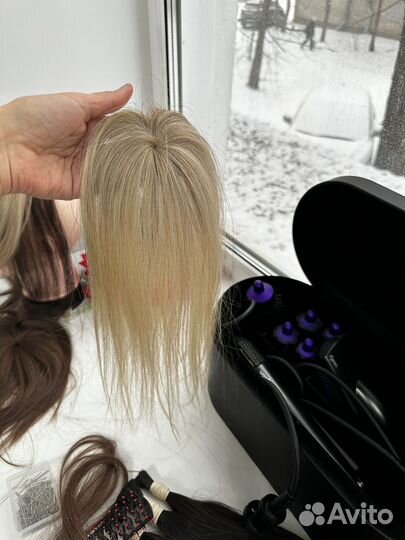 Челка из натуральных волос